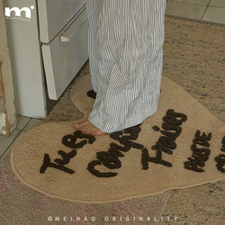 Original Design Heart Letter Carpet French Retro Home Bedroom Bedside Rug Entryway Living Room Coffee Table Carpet