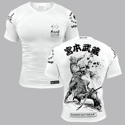 Ronin Fightwear Miyamoto Musashi Brazilian Jiu-Jitsu Anti-Abrasion Clothing Nogi Anti-Abrasion Clothing White Bodysuit
