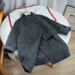 Xiaoxi's homemade girl double -sided cashmere coat autumn and winter new children's woolen woolen coat wool wool boys medium long model