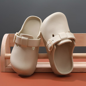 
British style children's Birkenstock shoes boys slippers girls summer new non-slip hole shoes baby semi-sliding sandals