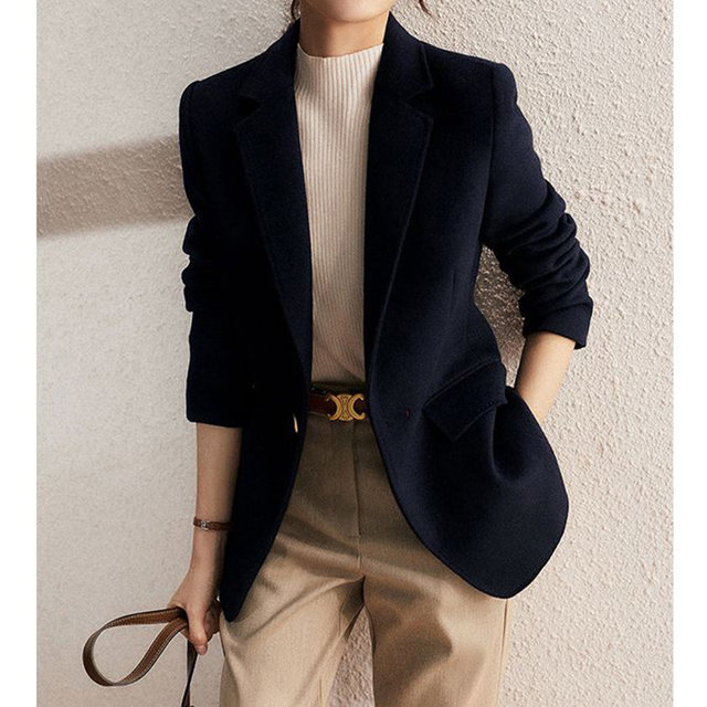 woolen Suit Outwear Women's Autumn/Winter New arrival Loose Casual Tops ...