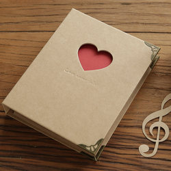 In the Name of Love - Retro Loose-Leaf Notebook DIY Handmade Commemorative Graduation Queen's Day Travel Love Heart Sticker Photo Album Notebook Planner Gift for Teacher Girlfriend Boyfriend Gift Box Birthday Gift