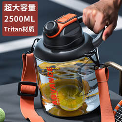 Extra-Large Capacity Water Bottle, Large Size for Men, High-Temperature Resistant Sports Water Bottle, Tea Bottle, Portable, Large Capacity, Summer Big Belly Cup