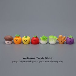 Bored? Arrange a Bunch of Q Mini Vegetables to Cure Your Computer Screen Fatigue, Japanese-Style Workstation Desk Small Ornaments for Decoration