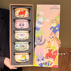 Zootopia Judy Nick Ceramic Rice Bowl Household Gift Box Tableware Housewarming Wedding New Year Birthday Gift