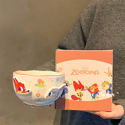 Zootopia Judy Nick Ceramic Rice Bowl Home Use New High-Quality Tableware New Year Birthday Gift