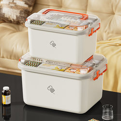 Household Medicine Box Storage Box Large Capacity Dormitory Family Size Large Portable Portable Kidsren's Medicine Emergency Medicine Box