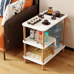 Mobile Tea Table and Tea Cart, Modern and Simple Tea Table for Small Apartments, Home Bedroom Tea Table Side Cabinet, Sofa Mobile Side Table
