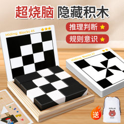 Hidden Building Blocks Black and White Puzzle for Boys Aged 6 to 12 and Above, and Girls Aged 10-14, Children's Educational Assembly Training Toy