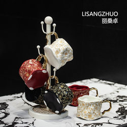 American Retro Coffee Cup Storage Set, Light Luxury and Exquisite Ceramic, High Aesthetic Value, Home Afternoon Tea Set