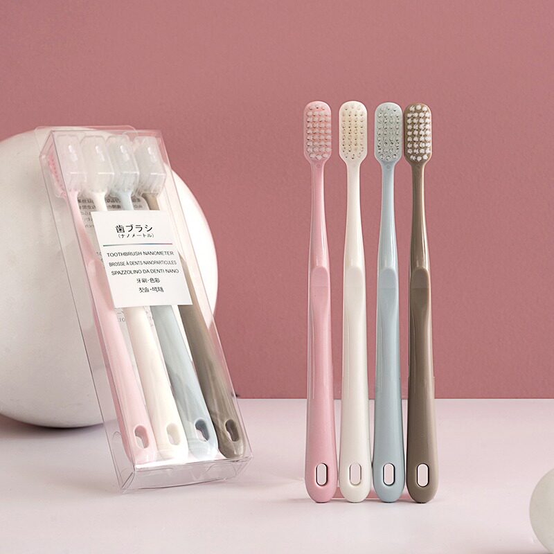 보호커버가 포함된 심플한 소프트모 칫솔 성인용, 여성용, 남성용, 성인용, 가정용, 패밀리웨어 콤비네이션 세트 -