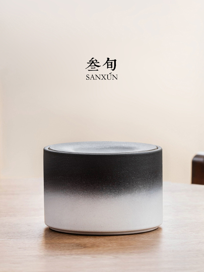 Sanxun セラミック灰皿 - 中国風 ホーム＆オフィスデコレーション