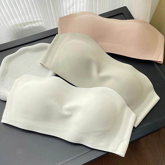 
New direct-selling summer strapless underwear for girls to gather small breasts, special for seamless big breasts, ultra-thin style, beautiful back