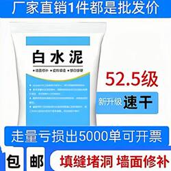 525 High-Strength White Cement, White Cement 325, Quick-Drying Waterproof Floor Repair Agent, Household Quick-Drying Tile Grout