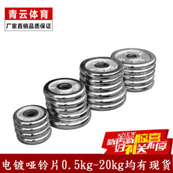 Pure Iron Men's Dumbbell Plates Electroplated with Small Holes 10kg 5kg 2.5kg Barbell Plates for Home Fitness Equipment Clearance Sale