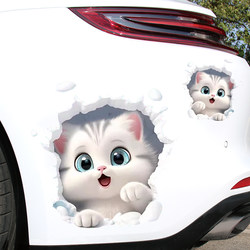Cat Car Stickers to Cover Scratches, Car Stickers for Body and Door Decoration, Cute Cartoon Electric Car Waterproof and Sun-Proof Stickers