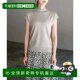 Japanese Direct Mail ELFRANK Women's Summer Half-Sleeve Turtle Neck Sweater Elegant Casual Style Suitable for Everyday