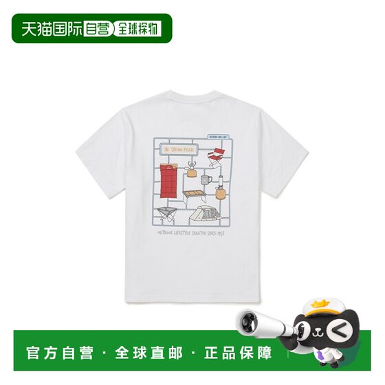 
Direct mail from Japan Snow Peak pure cotton camping short-sleeved printed T-shirt round neck
