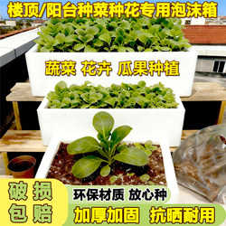 Thickened Large Foam Box for Growing Vegetables, Outdoor Vegetable Planting Foam Box, Household Indoor Extended Vegetable Growing Pot