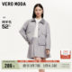 Vero Moda Outlet Skirt New Summer Style Wool Check Pleated Skirt Academy Style Short Skirts