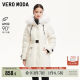 Vero Moda Outlet down jacket winter new lace-up waist mid-length 90 white duck down raccoon fur popular for women
