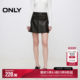 ONLY Outlet summer fashionable design sense solid color pocket A-line short skirt skirt for women