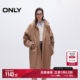 ONLY Outlet 2025 summer new trendy and cool versatile loose stand collar mid-length windbreaker jacket for women

