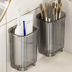 Bathroom Toothbrush, Toothpaste, Comb Storage Rack, Bathroom Punch-Free Wall-Mounted Toilet Washbasin Razor Storage Holder