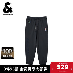 
Jack Jones NBA co-branded men's Warriors spring and autumn new casual elastic straight-leg sports pants
