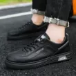 Giày đầu bếp màu đen cho nam tất cả các mùa thoáng khí giày thể thao chống thấm nước làm việc nhà bếp giày da nam chống trượt hợp thời trang 