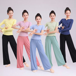 Children's Dance Practice Clothing, Ballet, Modern Dance Teacher, Chinese Dance, Ethnic Dance Clothing, Long and Short Sleeves