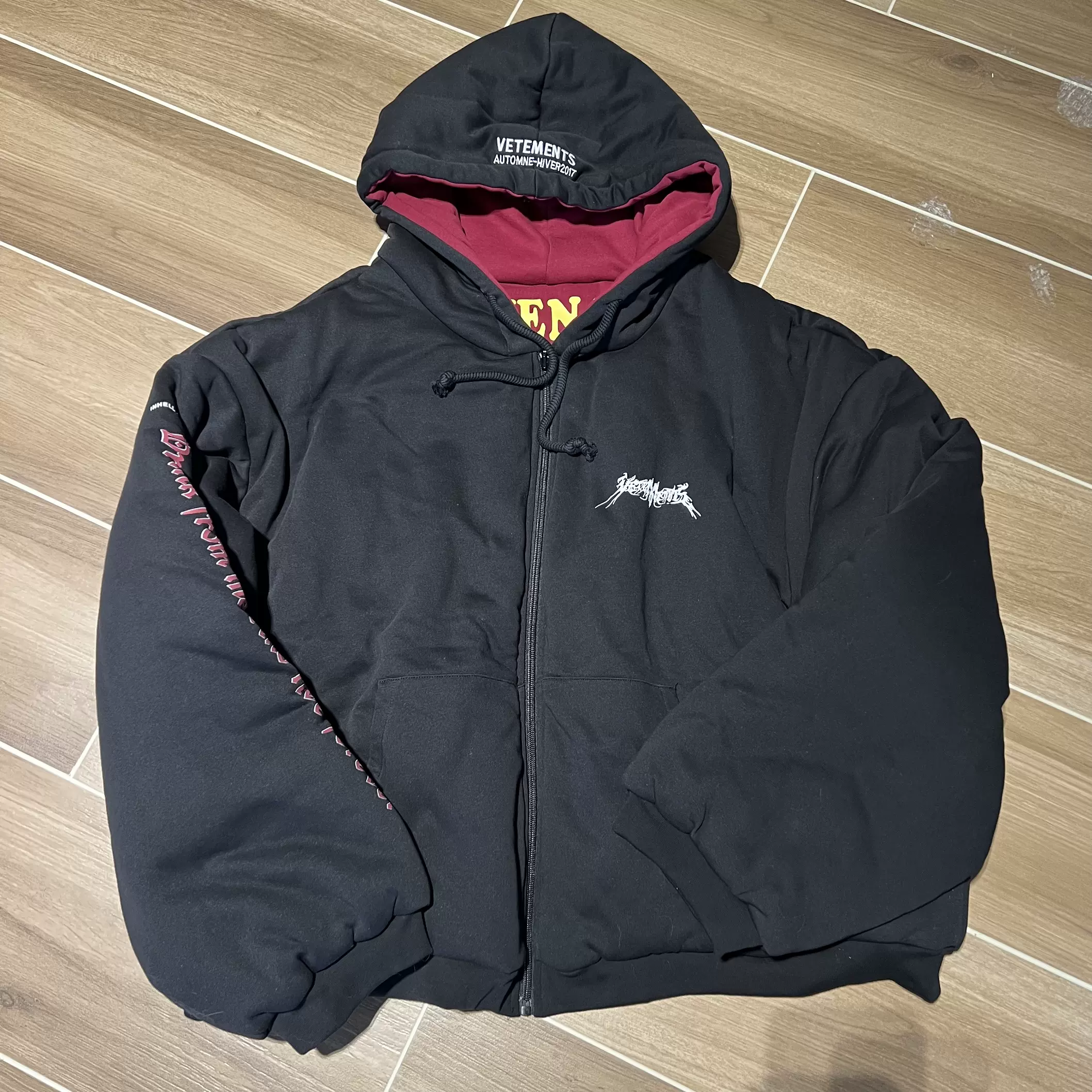 vtm double-sided Pentagram hooded quilted hoodie for wear