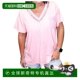 POL brand retro washed short-sleeved pocket T-shirt pink, fashionable, comfortable and versatile
