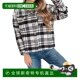 Self-operated jodiflKate black and white plaid jacket - black and white straight hair
