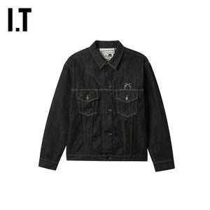 
IT roar roarguns men's lapel denim jacket new retro trendy cool washed jacket FGB01AMP