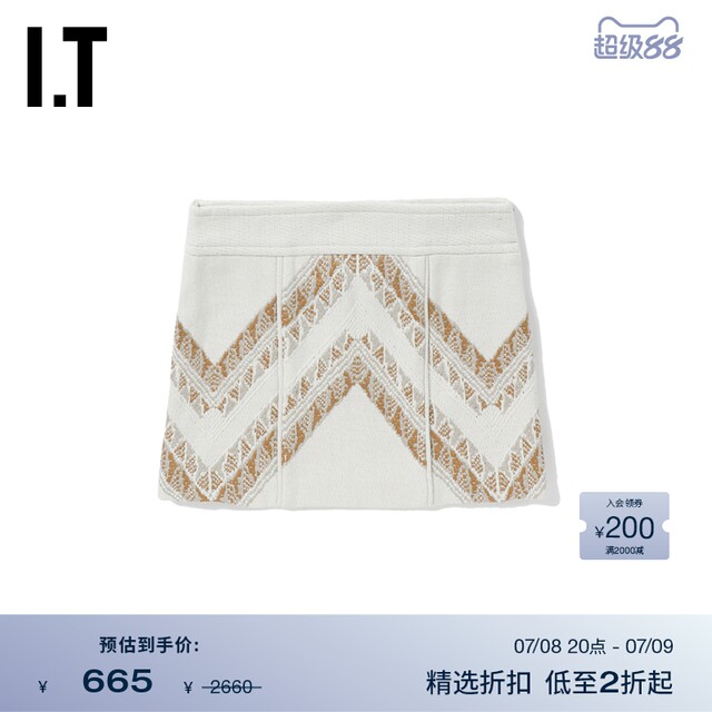 IT IRO Women's Skirt Fashion Commuter Line Pattern Embroidered Jacquard Fit Short Skirt ALISKAXI