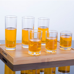 Hotel Tempered Straight Glass Water Cup Milk Cup Heat-Resistant Water Cup Tea Cup Mouthwash Cup Transparent Juice Cup