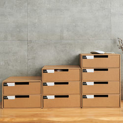 Kraft Paper Drawer Office Desktop Storage Multi-Layer Organizer for Receipts, Cosmetics, and File Folders