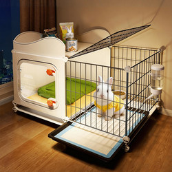 Rabbit Cage and Nest for Home Use, Large Size, Easy to Clean, with Toilet, Suitable for Domestic Pet Rabbits, Villa-Style, Suitable for All Seasons