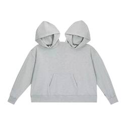 Couple's Matching Sweatshirt, Double-Hugging Outfit, Two-Headed Intimate Bodysuit, Two-Person Wear, Tiktok Same Style, Gray Couple Outfit