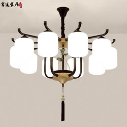 New Chinese Style Hotel Private Room Zen Large Chandelier Living Room Lamp Hotel Restaurant Restaurant Box Lobby Commercial Chandelier