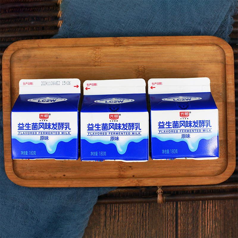 光明益生菌风味酸奶180g*8盒原味低温酸牛奶酒店餐饮