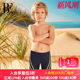 BE van der An Children's Box Swimming Bottoms Professional Competitive Fashion Sun Protection Anti-Chlorine Breathable Boys Swimming