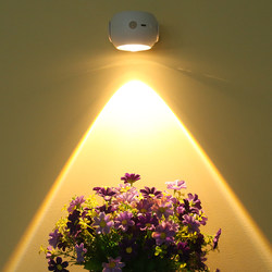 Rechargeable Spotlight, No Wiring, No Drilling, Wall Lamp, Household Magnetic Wireless Background Wall Sensor Light, No Wiring Wall Lamp