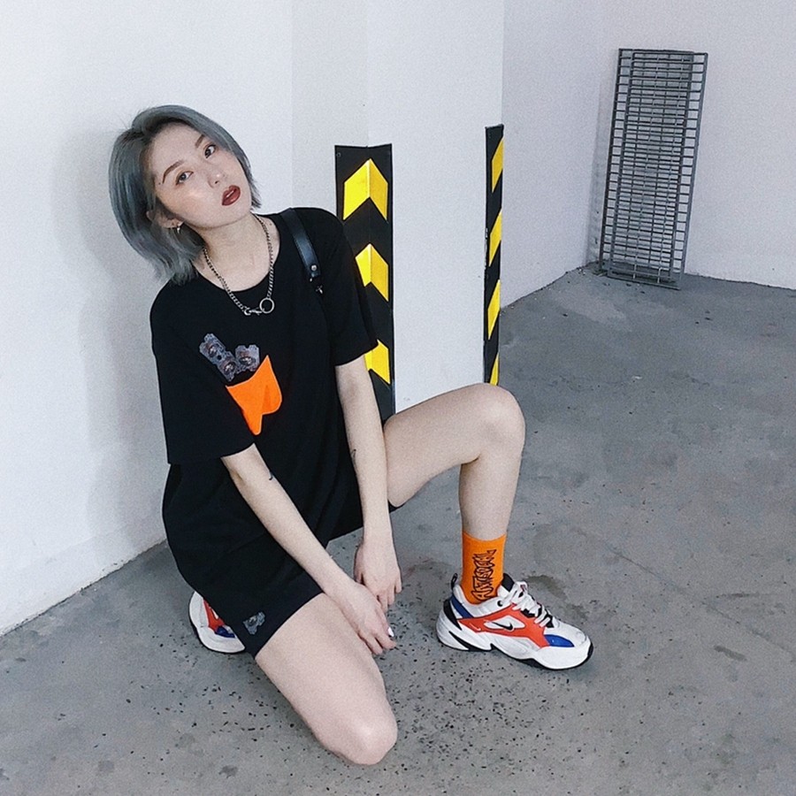 又来推荐nike老爹鞋!橘色元气穿搭