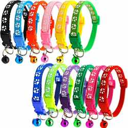 Popular Pet Cat and Dog Paw Print Collar Decorations, Neck Rings, Small Dog Accessories, Patch Bell Collars