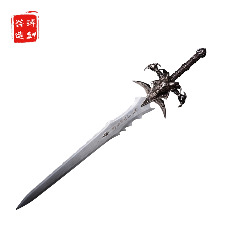 巫师3湖女剑猎魔人游戏COS金属道具狂猎杰洛特武器最强银剑未开刃