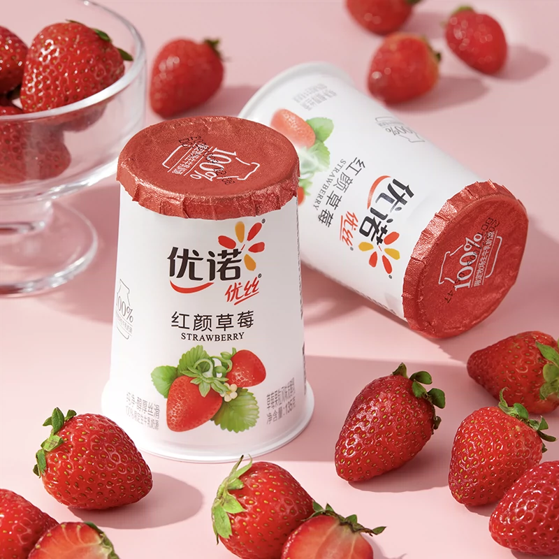 Yoplait 优诺 优丝 果粒风味发酵乳 135g*12杯 天猫优惠券折后￥80顺丰冷链包邮（￥104-24）