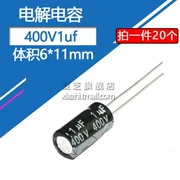 400v1uF tụ điện nhôm tập 6*11mm linh kiện điện tử chất lượng cao cắm trực tiếp 1 microfarad tụ điện 400 volt