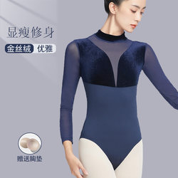 Dance Clothing, Autumn and Winter Adult Gymnastics Clothing, Long-Sleeved Instructor's Body Suit, Aerial Yoga Jumpsuit, Ballet Practice Clothing
